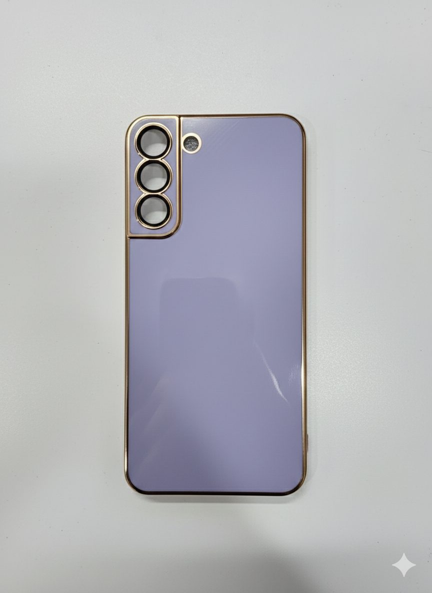 قاب نیو اسکین رنگی محافظ لنزدار Samsung S22 Plus - بنفش