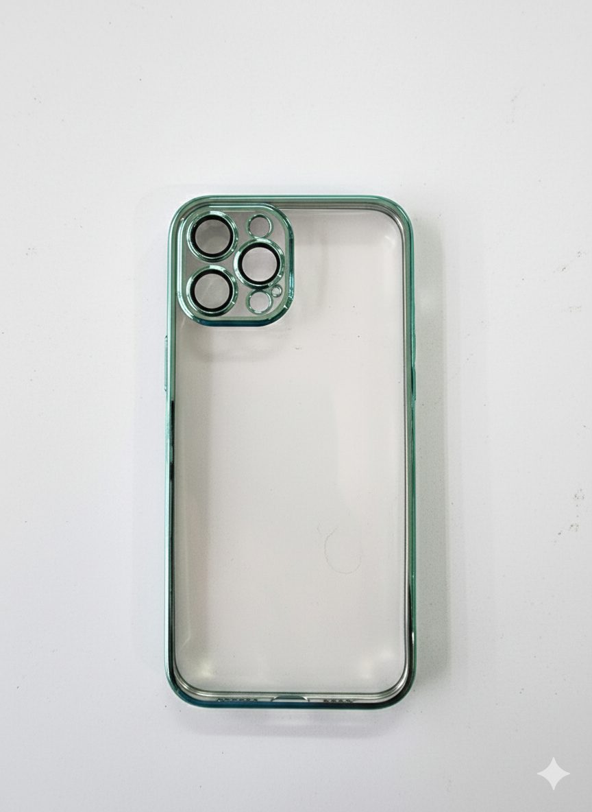 قاب پشت شفاف نیواسکین محافظ لنزدار IPhone 12 Promax - سبز