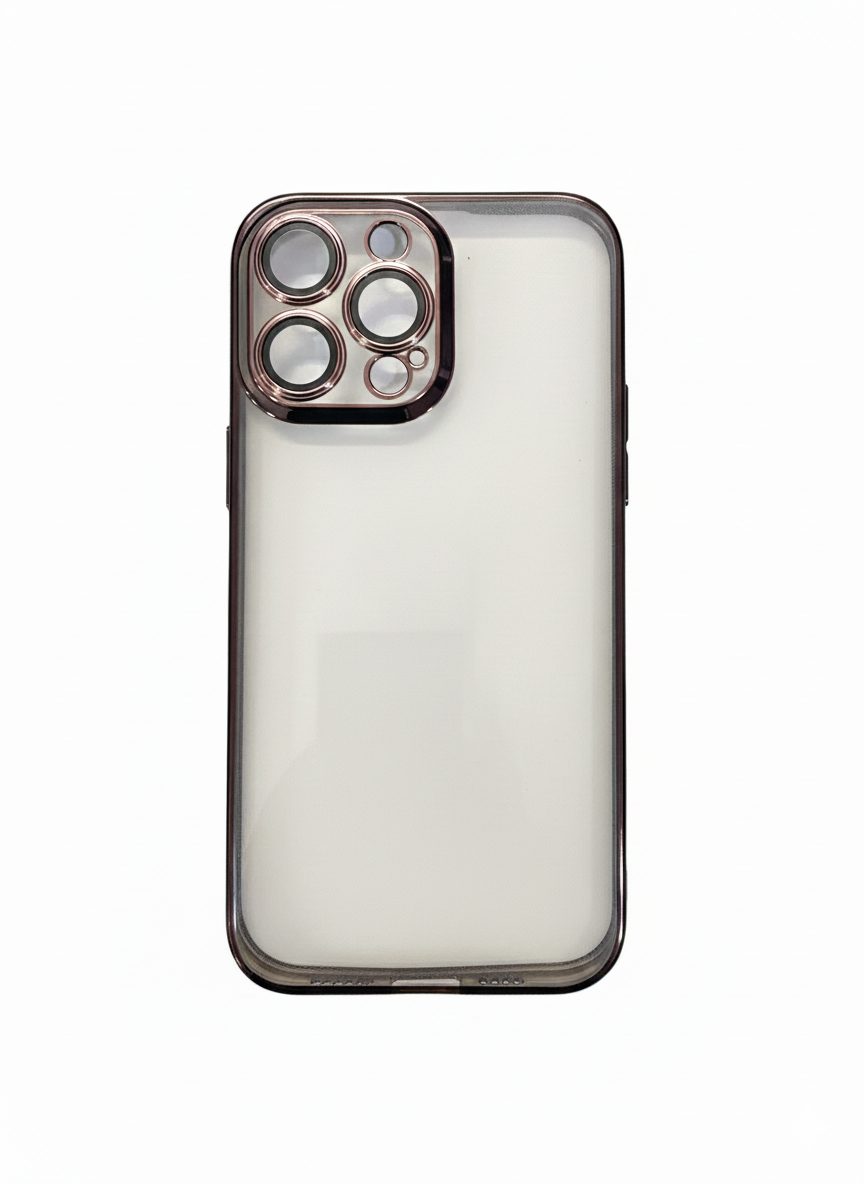 قاب پشت شفاف نیواسکین محافظ لنزدار IPhone 14 Promax - مشکی