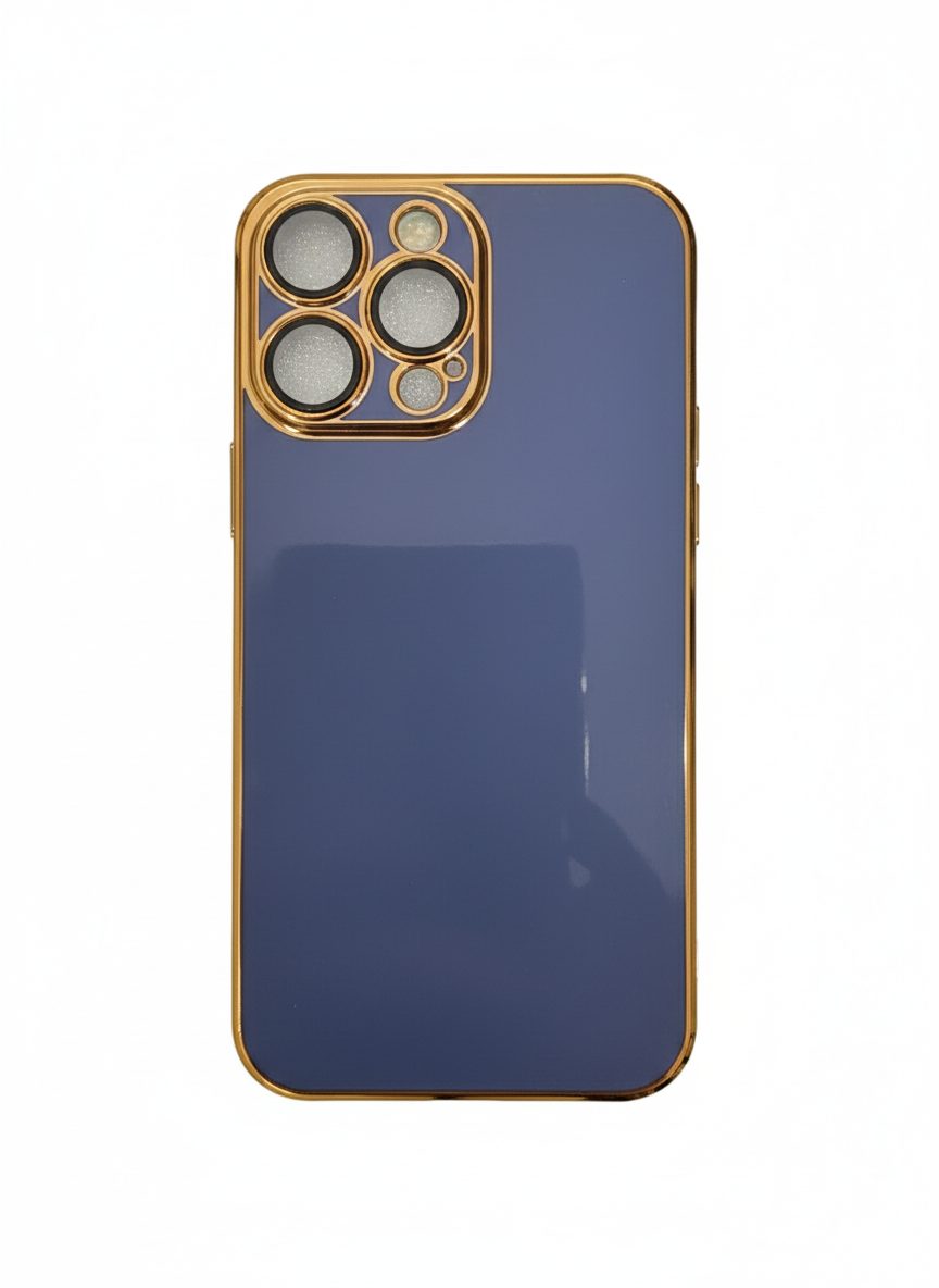 قاب نیو اسکین رنگی محافظ لنزدار محافظ لنزدار IPhone 14 Promax - ابی