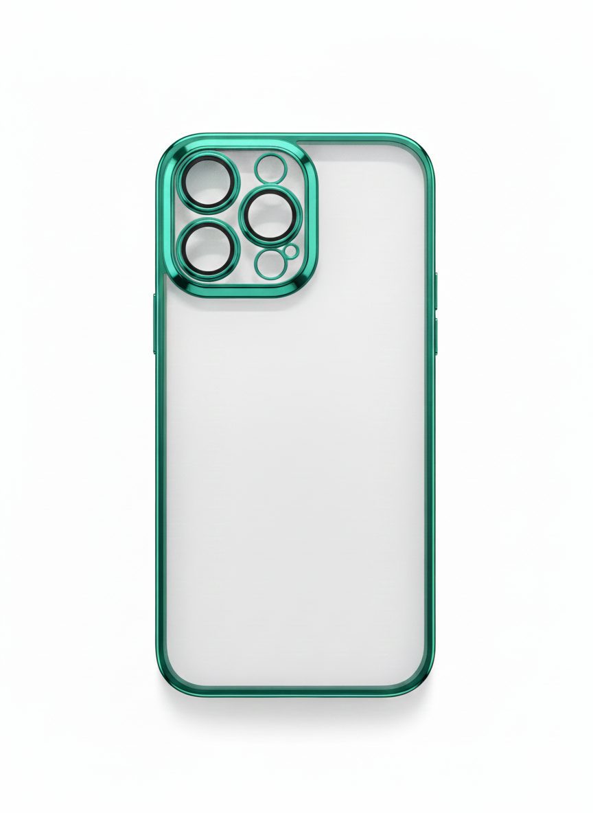 قاب پشت شفاف نیواسکین محافظ لنزدار IPhone 14 Promax - سبز