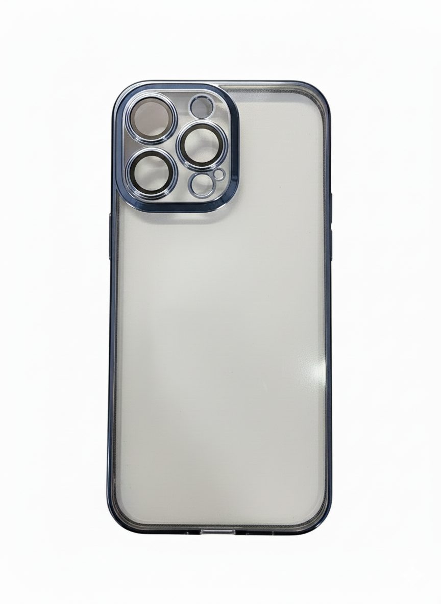 قاب پشت شفاف نیواسکین محافظ لنزدار IPhone 14 Promax - ابی