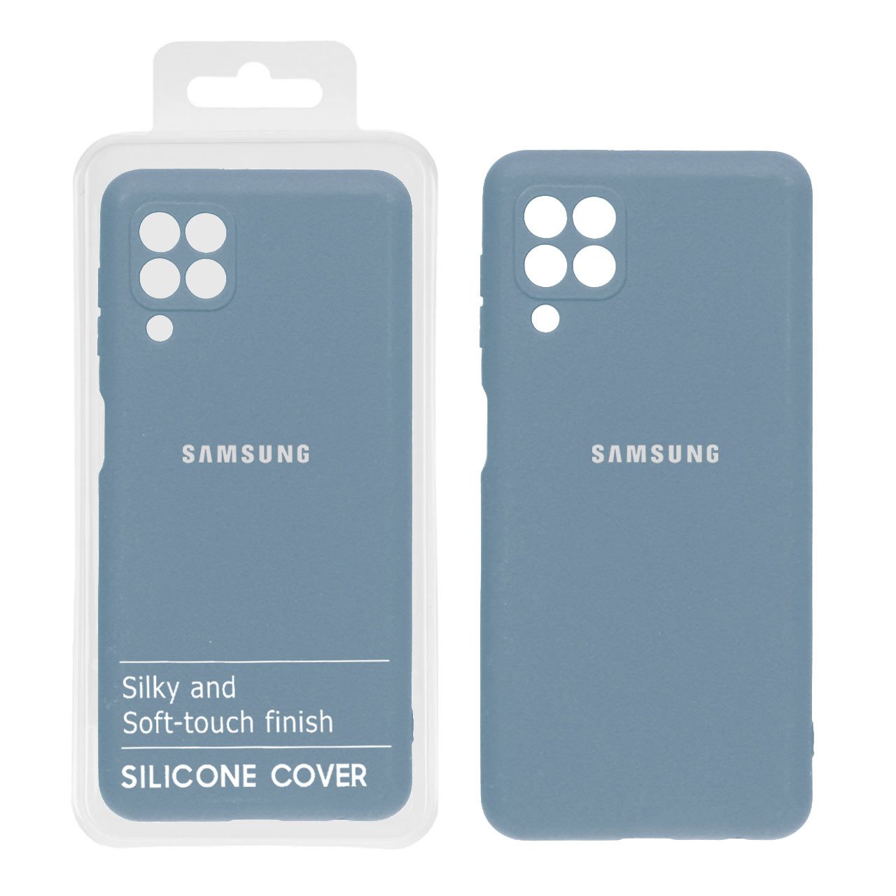 قاب نیو سیلیکون محافظ لنزدار Samsung A12 / M12 / F12 - RFF - آبی فیلی